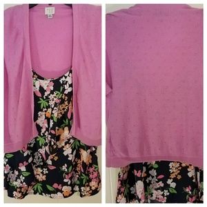 Pink cardigan size xs